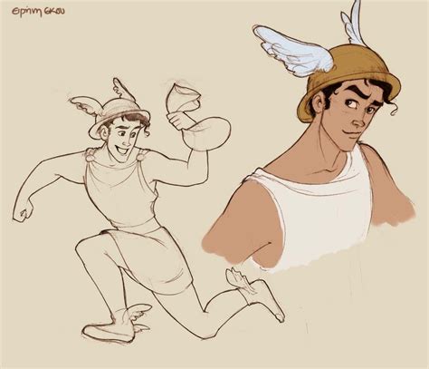 how to draw Hermes god